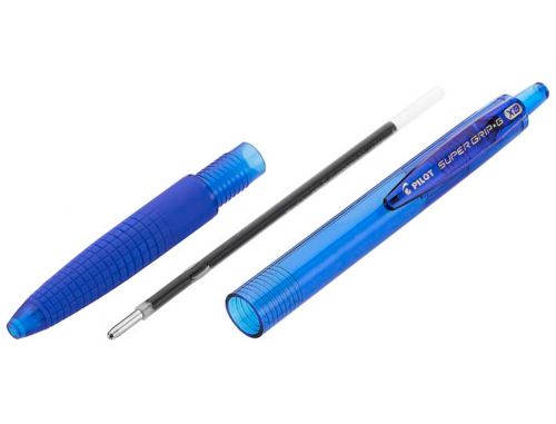 Esferografica pilot supergrip g azul retratil sujeicao de borracha tinta base de oleo , Pilot , 68798 , 4902505524424